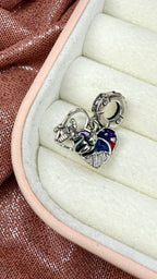 Charm Colgante Wall-E y Eve | Plata S925
