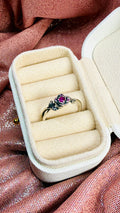 Anillo rosa plateada Bella, la Bella y la Bestia