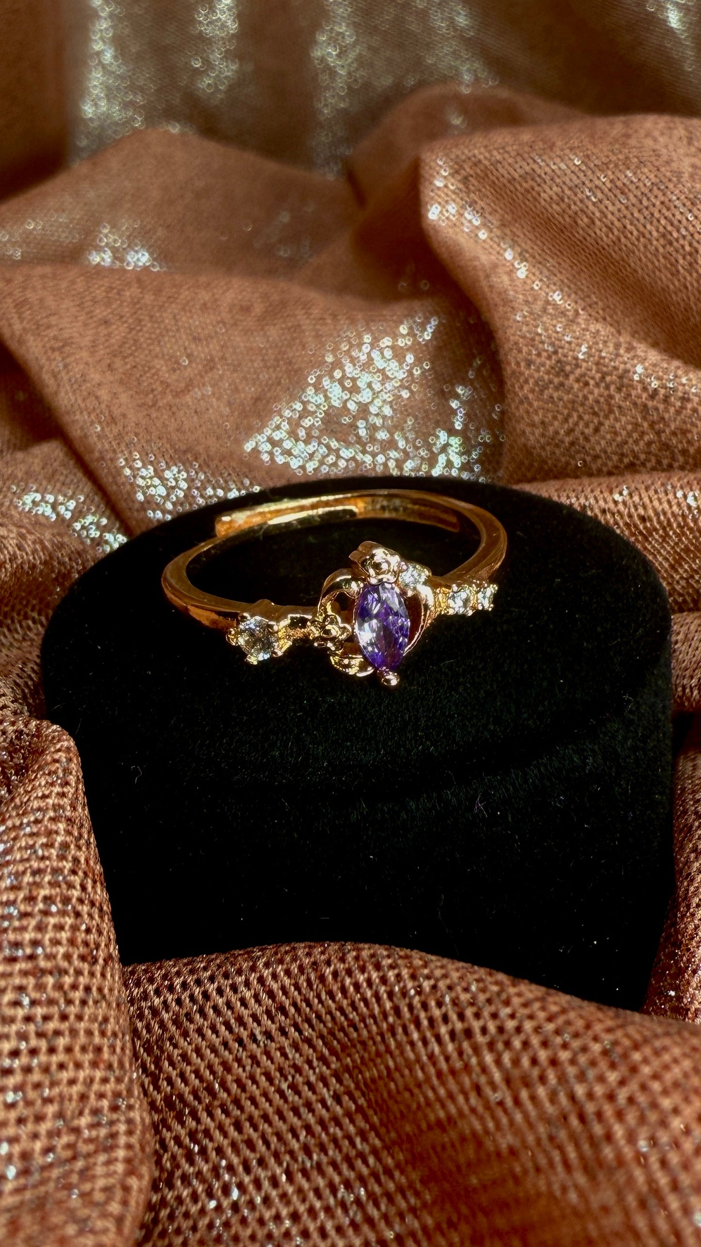 Anillo princesa Rapunzel gema