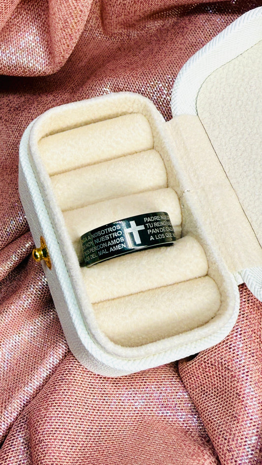 Anillo padre nuestro negro