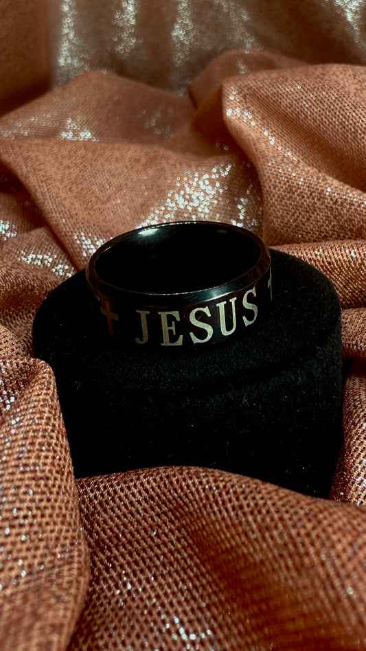 Anillo Jesús negro