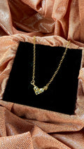 Collar corazón cristales