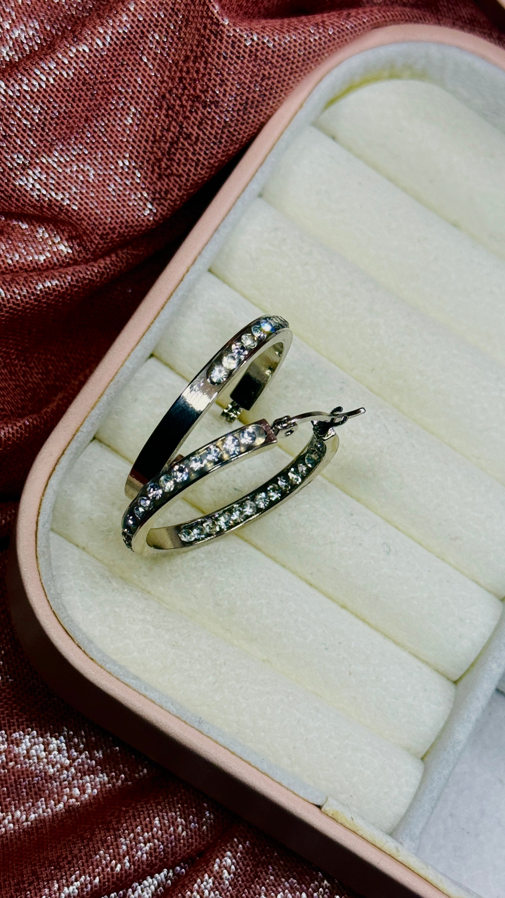 Aretes candongas plateado