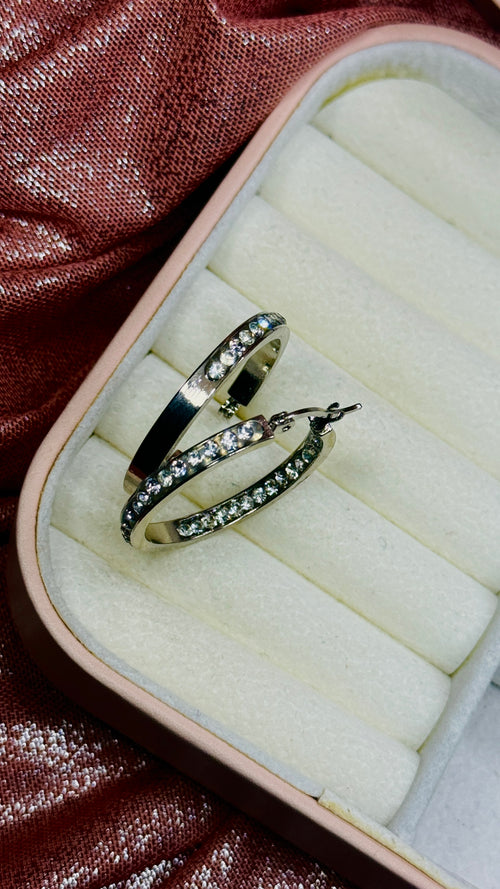 Aretes candongas plateado