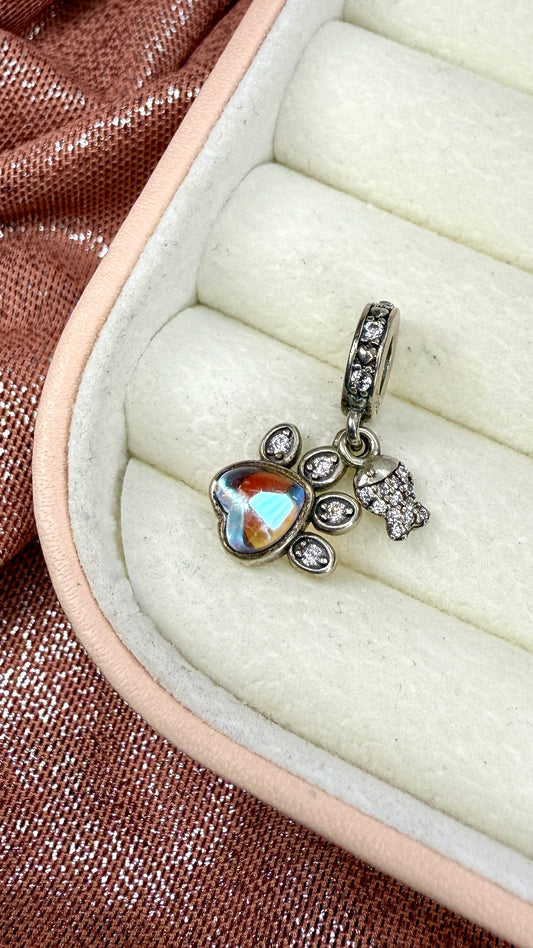 Charm huella gatito y pez