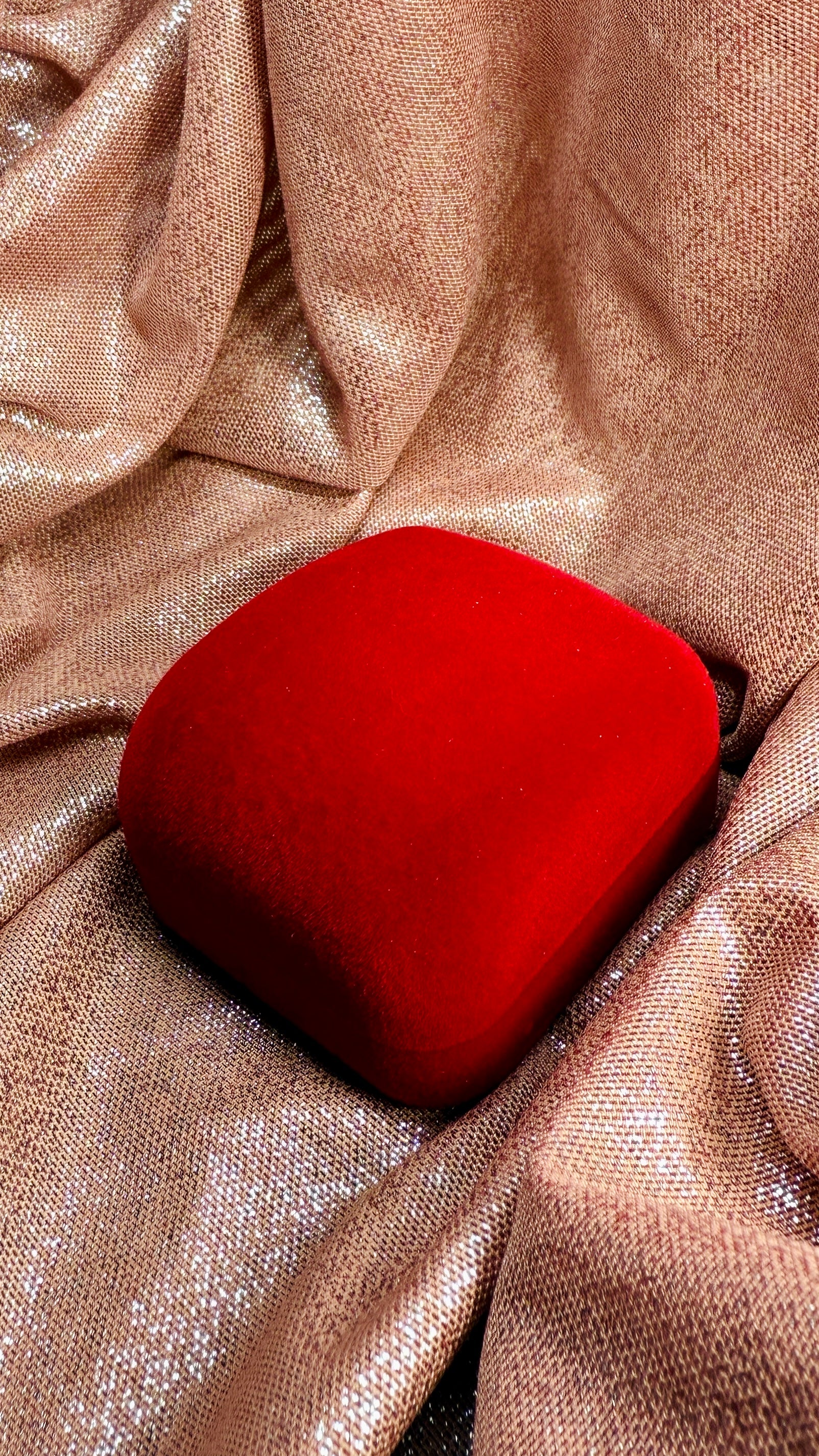 Estuché rojo compromiso dos anillos