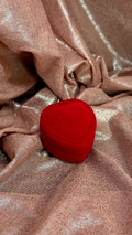 Estuché anillo corazón rojo