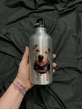 Caramañola Metálica Plateada Personalizada de Aluminio | Botilito Deportivo