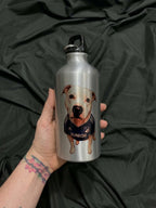 Caramañola Metálica Plateada Personalizada de Aluminio | Botilito Deportivo